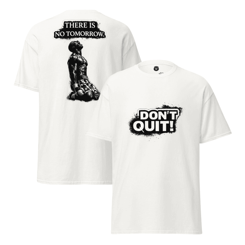 Unisex t-shirt dont quit (White)
