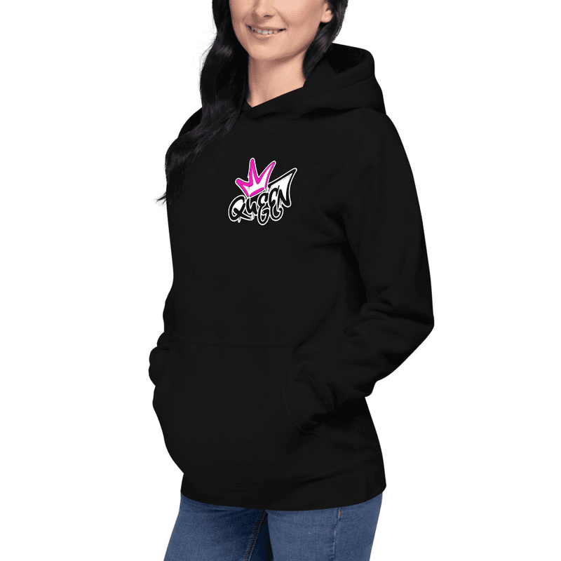 Unisex Hoodie Queen Female (Black)