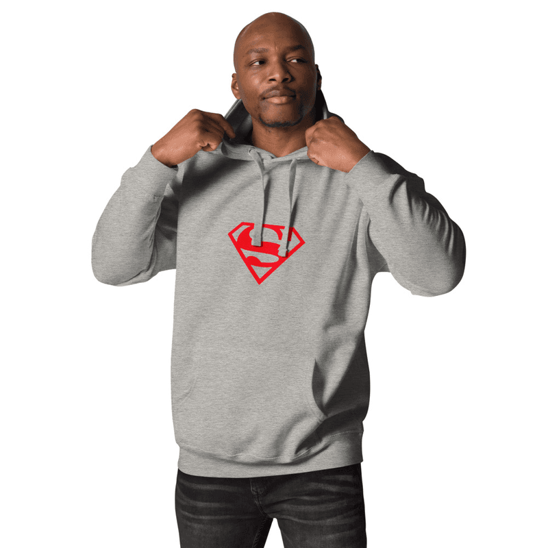 Unisex Hoodie super man (Carbon Grey)