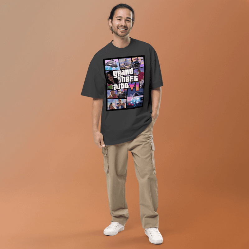 Oversized faded t-shirt - GTA VI — Dark Monkey