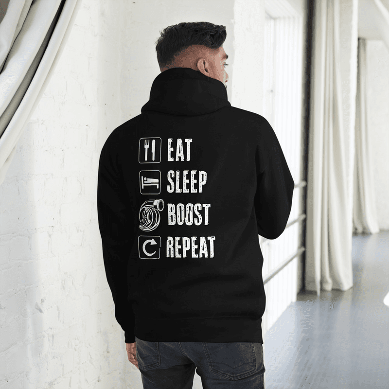 Unisex Hoodie eat sleep boost repeat — Hoodies — Dark Monkey