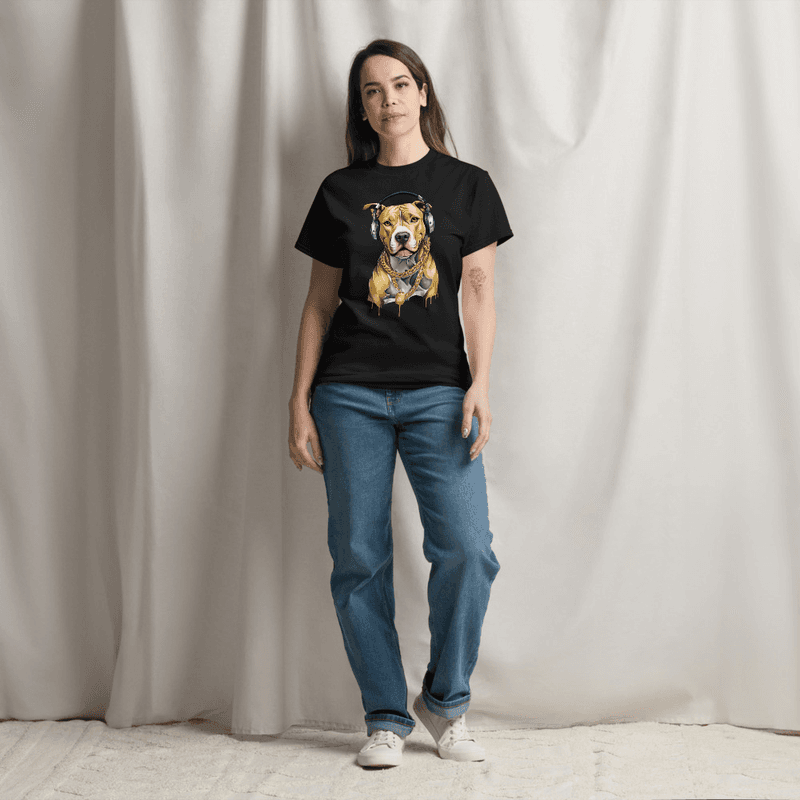 Unisex classic tee -  Dog style (Black)