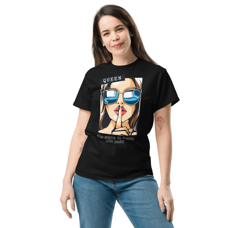 Unisex classic tee -  The style is born not paid (Black)